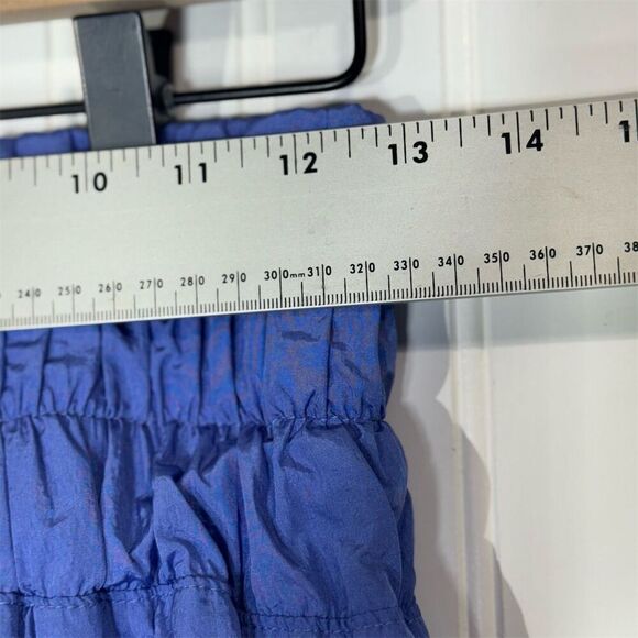 FP Movement High-Waisted Blue Athletic Shorts M Nylon Drawstring Festival Y2K - Picture 2 of 5